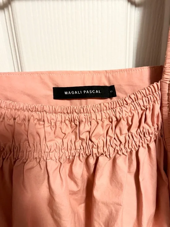 Anthropologie Magali Pascal Stella Puff Sleeve boho  Tunic Dress in Peach size S - Picture 7 of 11